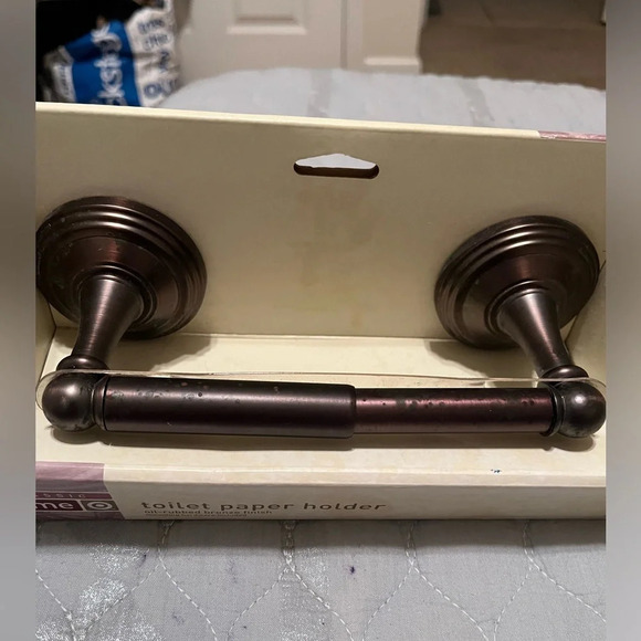 OIL RUBBED BRONZE~TOILET PAPER HOLDER~NIB - Picture 3 of 4